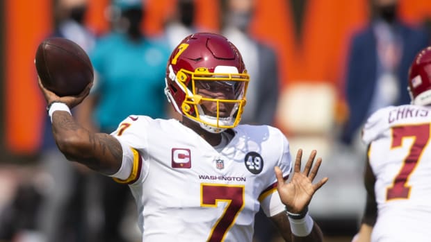 Haskins Good Release © Scott Galvin-USA TODAY Sports